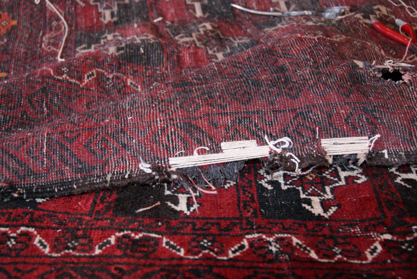 Baluch rug repair