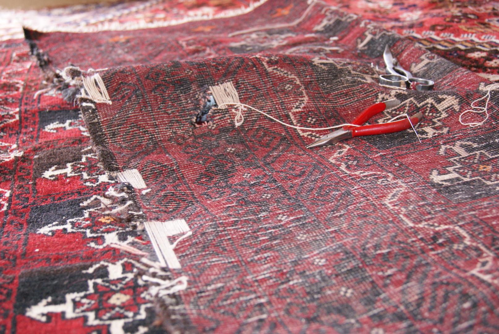 Baluch rug repair