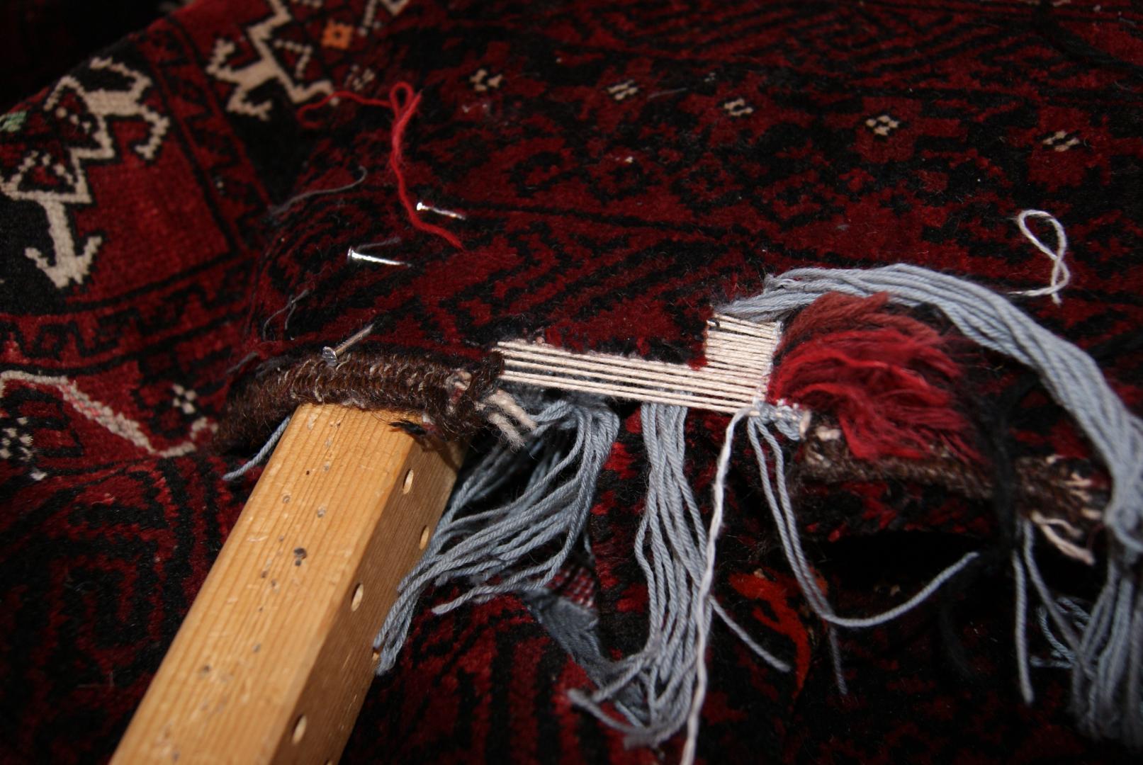 Baluch rug repair