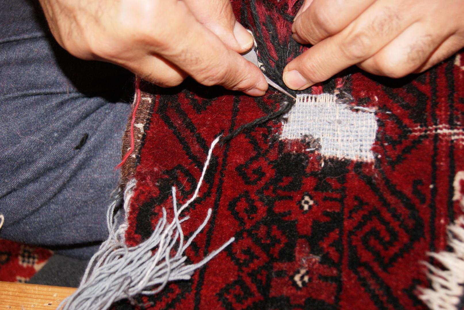 Baluch rug repair