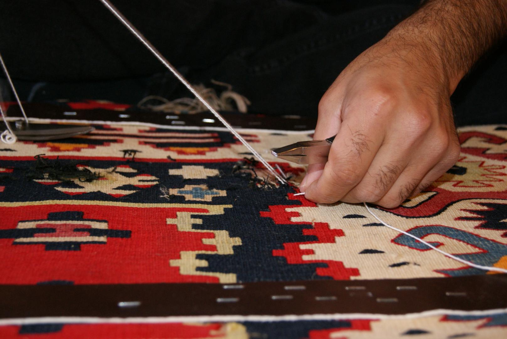 Restoration of Fine Kilim Process