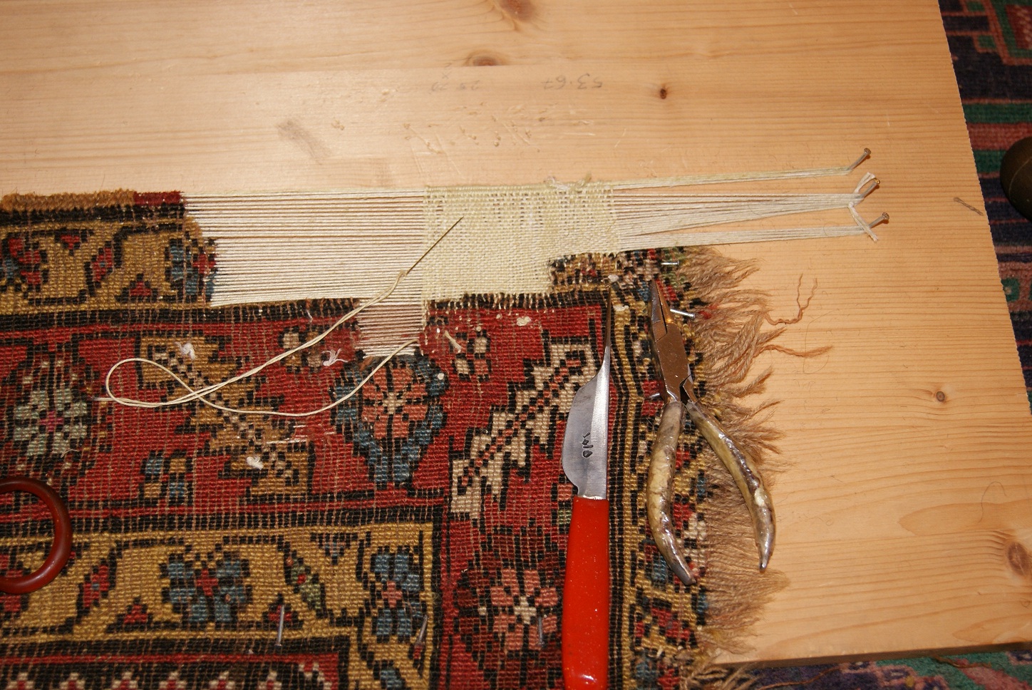 Selvage and edge rug repairs Selvage and edge rug repairs