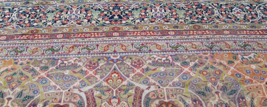 Large Tabriz rug restoration Large Tabriz rug restoration