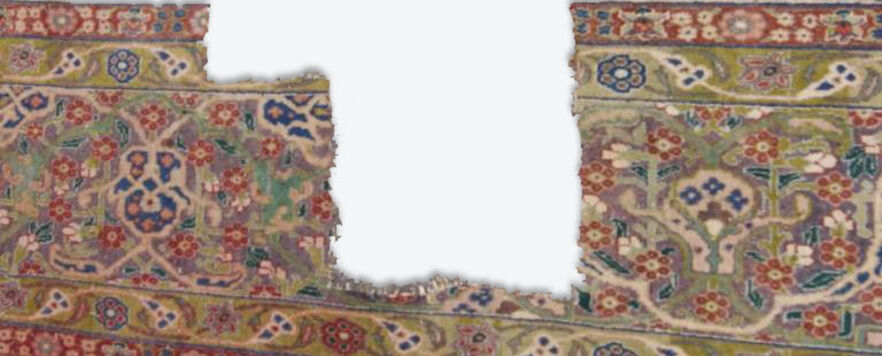 Large Tabriz rug restoration Large Tabriz rug restoration